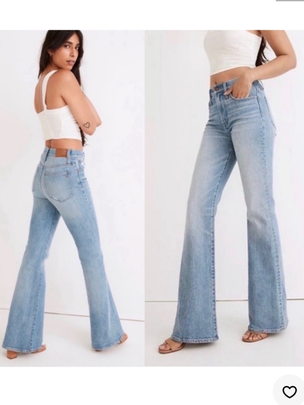 Madewell perfect vintage Light Wash Flare Jeans